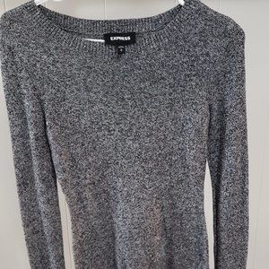 Express Boat Neck Gray Sweater